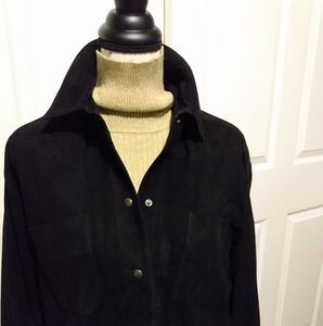 BLACK LEATHER JACKET / SHIRT